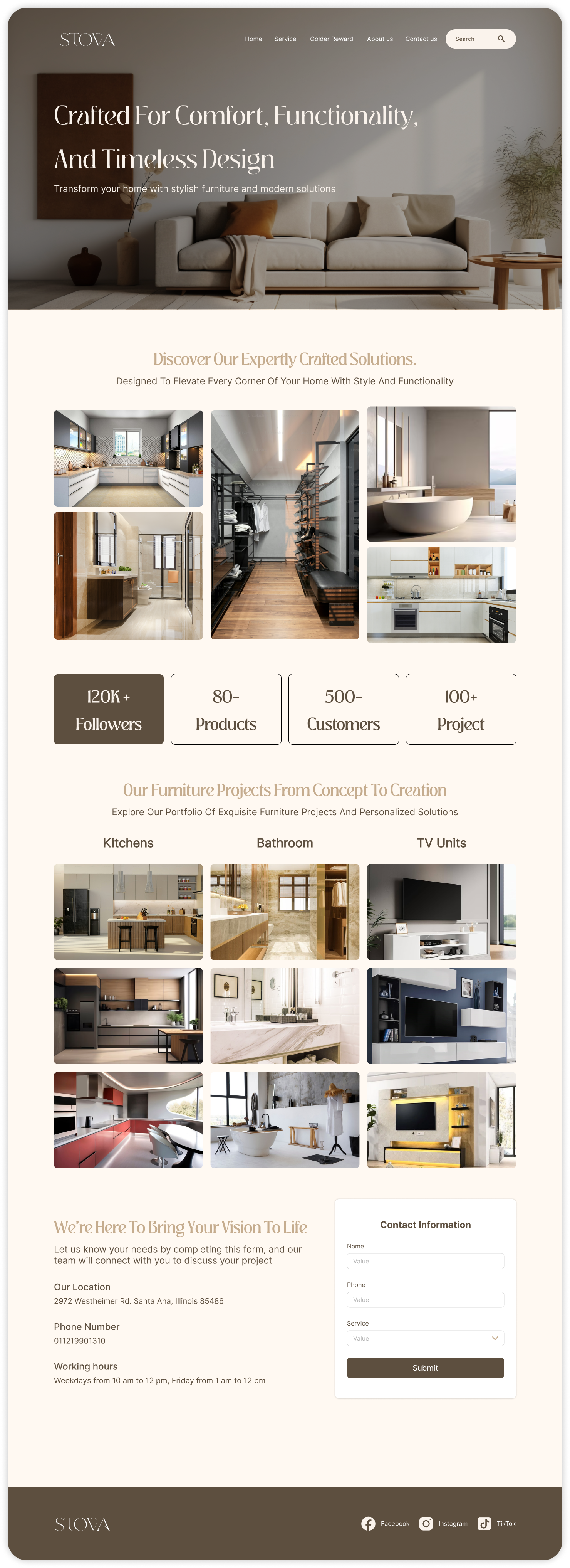 Stova Landing Page
